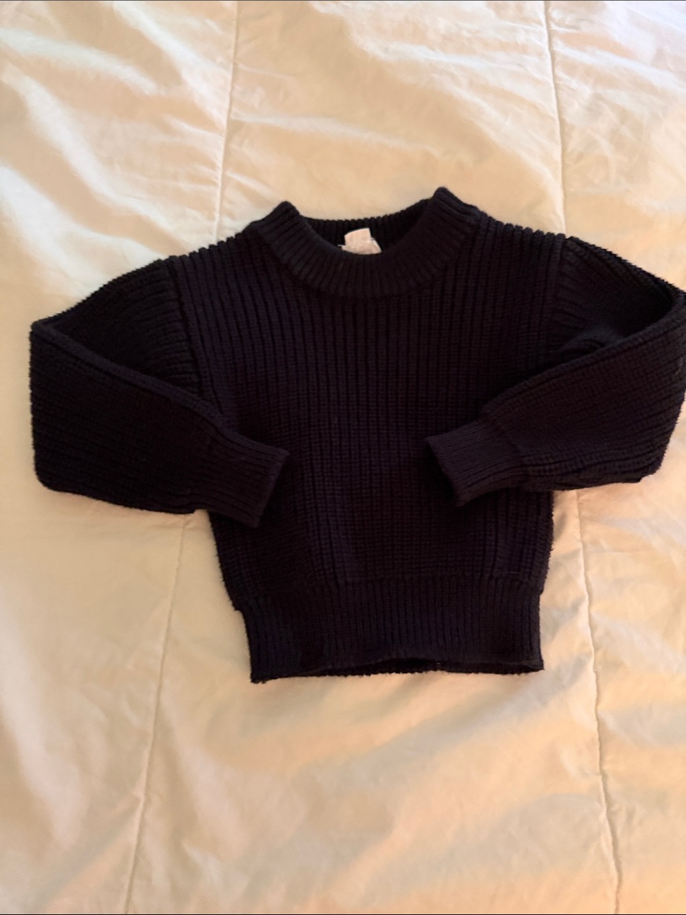 Jamie Kay Black Ribbed Crewneck Sweater